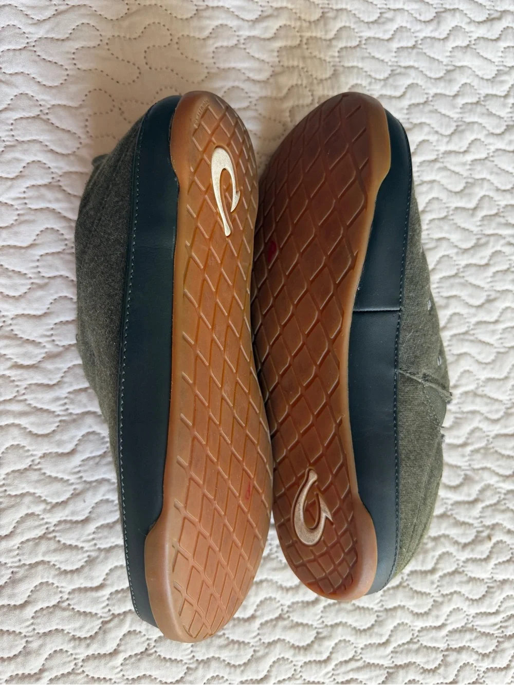 OluKai Nohea Moku Men’s 9 Olive Green Slip-On Shoes